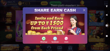 Teen Patti Master Share Earn Cash